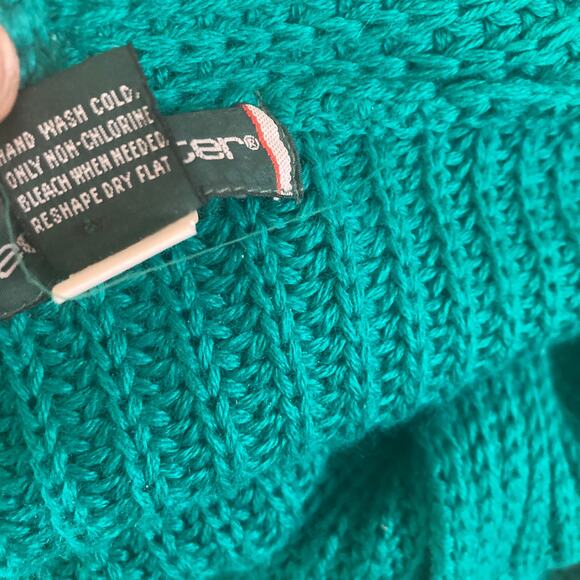 Vintage Reed Hunter Cardigan Womens Small Wool Blend Green VNeck - Picture 6 of 15